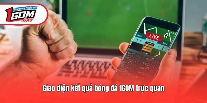 Giao diện kết quả bóng đá 1GOM trực quan